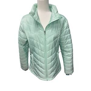 Columbia Women’s Puffer Jacket Omni Heat Mint Green L Outdoors Winter Skiing